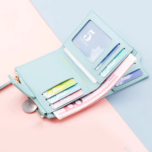 Mini Change Purses Tri-fold Women's Wallet Lipstick Storage Bag