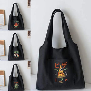 Monster Canvas Vest Bag Shoulder Bag Harajuku Shopping Tote Bags