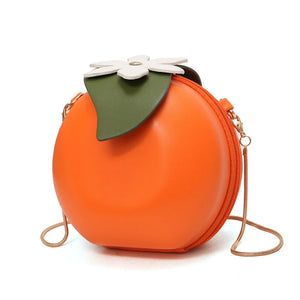 Orange Shape Small Shoulder Bag for Women Fun Ladies Purses and Handbags