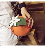 Orange Shape Small Shoulder Bag for Women Fun Ladies Purses and Handbags