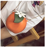 Orange Shape Small Shoulder Bag for Women Fun Ladies Purses and Handbags
