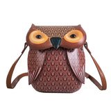 Owl Cartoon Leather Handbag Satchel School Purse Shoulder Bag