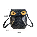 Owl Cartoon PU Leather Handbag School Purse Shoulder Bag