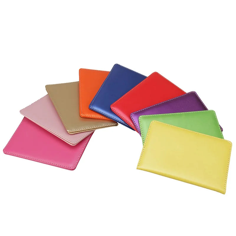 Pink PU Leather Passport Holder Cover for Women