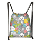 Panda Drawstring Bag for Girls Travel Storage Package Cartoon School Backpacks