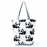Panda Print Handbags Women Shopping Bag Eco Reusable Casual Shoulder Bag