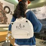 Solid Canvas Shoulder Bag Women's Handbag