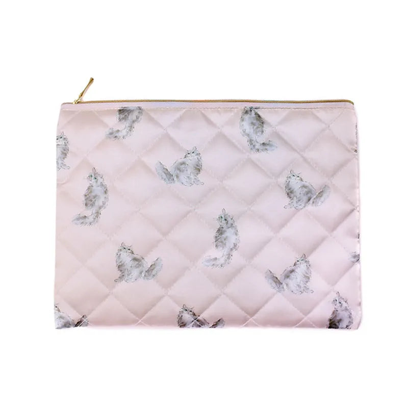 Persian Cat Tablet Bag Shockproof Protection Travel Makeup Organizer