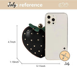 Girls Mini Strawberry Shaped Crossbody Handbag Love Rivet Shoulder Bag Clutch