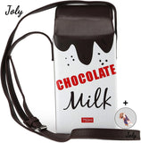 Personality Bags Strawberry Milk Box Crossbody Purse Bag for Women