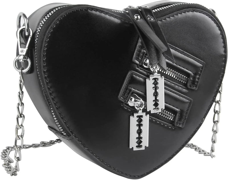 Women Red Heart Purse Love Shoulder Handbag Girls Evening Clutch Bag