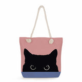 Cat Prints Shoulder Bag Eco Reusable Shopping Bags
