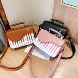 Piano Pattern PU Leather Shoulder Bag Crossbody Messenger Bag