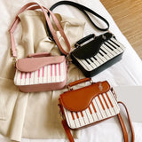 Piano Pattern PU Leather Shoulder Bag Crossbody Messenger Bag