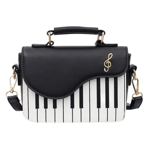 Piano Pattern PU Leather Shoulder Bag Crossbody Messenger Bag