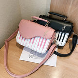Piano Pattern PU Leather Shoulder Bag Crossbody Messenger Bag