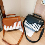 Piano Pattern PU Leather Shoulder Bag Crossbody Messenger Bag