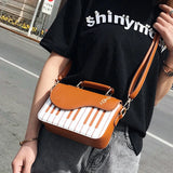Piano Pattern Shoulder Bag Casual Ladies Handbag Crossbody Messenger Bag