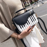 Piano Pattern Shoulder Bag Casual Ladies Handbag Crossbody Messenger Bag