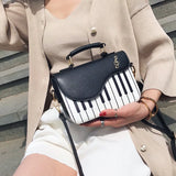 Piano Pattern Shoulder Bag Casual Ladies Handbag Crossbody Messenger Bag