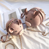 Pig Leather Shoulder Bags Crossbody Handbag Chains Mini Clutch Purse