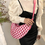 Plaid Shoulder Bags for Women Summer Handbags Big Capacity Ladies Totes