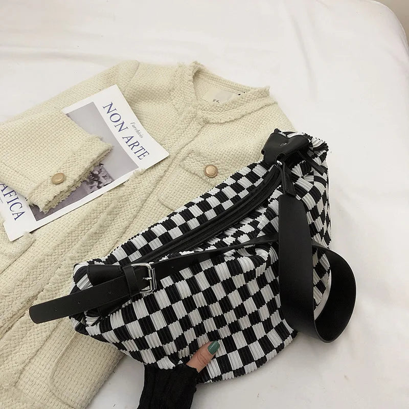 Plaid Shoulder Bags for Women Summer Handbags Big Capacity Ladies Totes