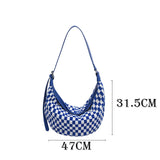 Plaid Shoulder Bags for Women Summer Handbags Big Capacity Ladies Totes