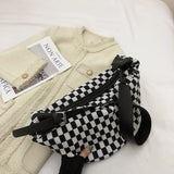 Plaid Shoulder Bags for Women Summer Handbags Big Capacity Ladies Totes