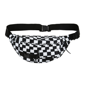 Plaid Women Fanny Pack Waist Belt Bag High Capacity