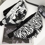 Plaid Women Fanny Pack Waist Belt Bag High Capacity