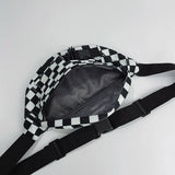Plaid Women Fanny Pack Waist Belt Bag High Capacity