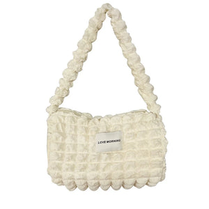 Pleated Shoulder Bags Large Capacity Tote for Women