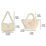 Pleated Shoulder Bags Large Capacity Tote for Women