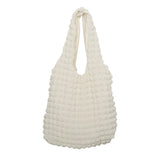 Pleated Women Shoulder Bags Large Capacity Female Vest Underarm Bag