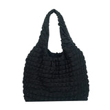 Pleated Shoulder Bag Large Capacity Tote Shopping Bag