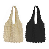 Pleated Shoulder Bag for Women Large Capacity Tote