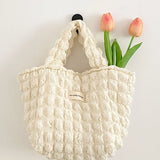 Pleated Women Shoulder Bags Large Capacity Vest Underarm Bag Portable