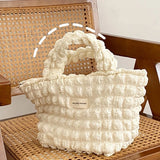 Pleated Women Shoulder Bags Large Capacity Vest Underarm Bag Portable