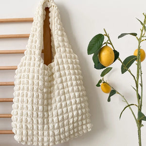 Pleated Women Shoulder Bags Large Capacity Vest Underarm Bag Portable