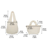 Pleated Women Shoulder Bags Large Capacity Vest Underarm Bag Portable