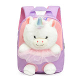 Plush Backpack Girls School Bags Kindergarten Backpacks Detachable Backpack
