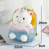 Plush Backpack Girls School Bags Kindergarten Backpacks Detachable Backpack