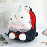 Plush Backpack Girls School Bags Kindergarten Backpacks Detachable Backpack