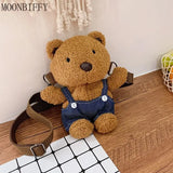 Plush Mini Doll Messenger Backpack Soft Toy Baby Girl Bag