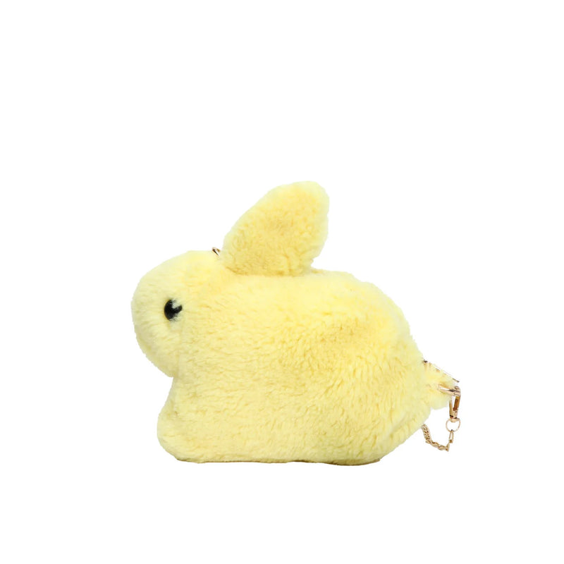 Funny Plush Bunny Crossbody Bag for Women