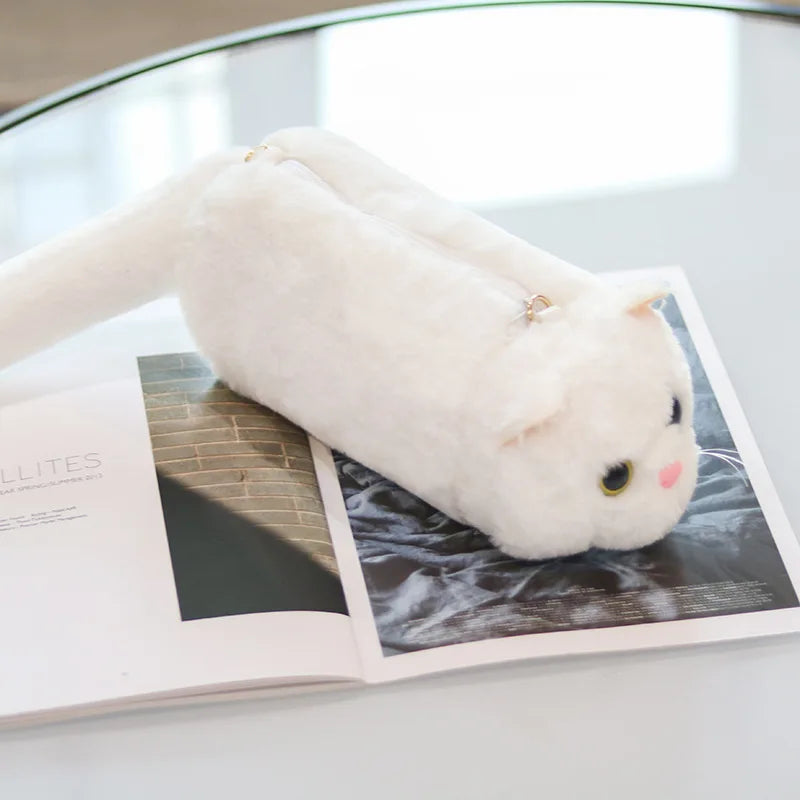 Plush Cat Chain Shoulder Bag Crossbody Clutch Women Casual Handbag