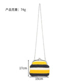 Fur Circle Wallet for Girl Clutch Embroidered Bag Key Earphone Organizer