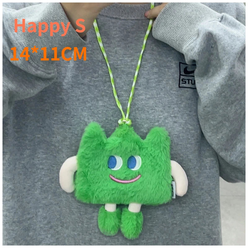 Plush Messenger Bag Women Expression Shoulder Messenger Hanging Neck Bag