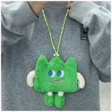 Plush Messenger Bag Women Expression Shoulder Messenger Hanging Neck Bag